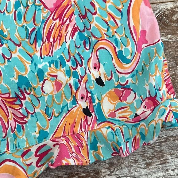 Lilly Pulitzer Strapless Ruffle and Keyhole Back Flamingo Dress - Picture 2 of 8